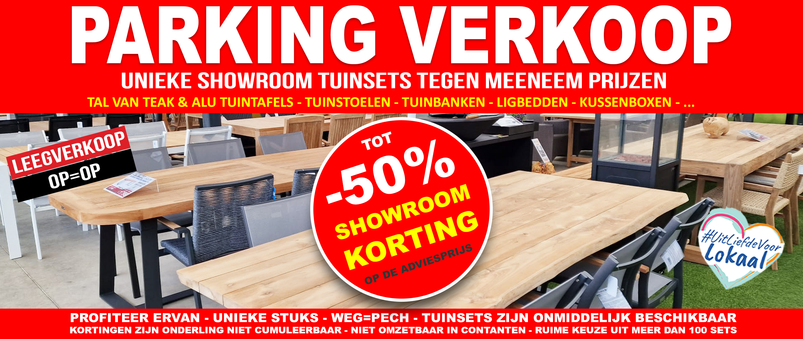 Parkingverkoop Showroom Tuinsets met Grote Kortingen