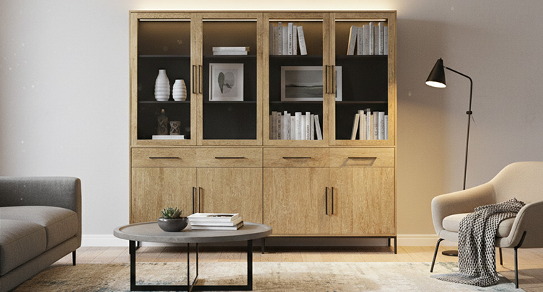 Teak Interieurmeubelen – Vitrinekast Inca